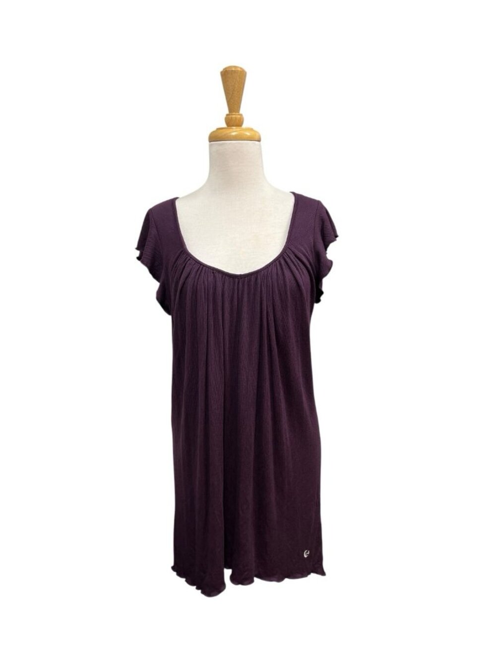 JJ Winks Purple Mini Dress Size S Small Nightgown Built in Bra